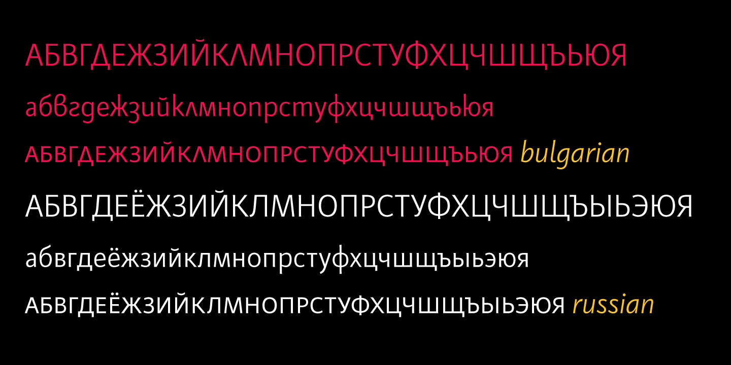 Ejemplo de fuente Kardinal Medium Italic